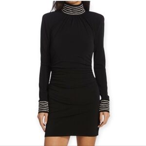 CINQ À SEPT Izzy faux diamond Embellished Turtleneck Dress new with tag sz 4